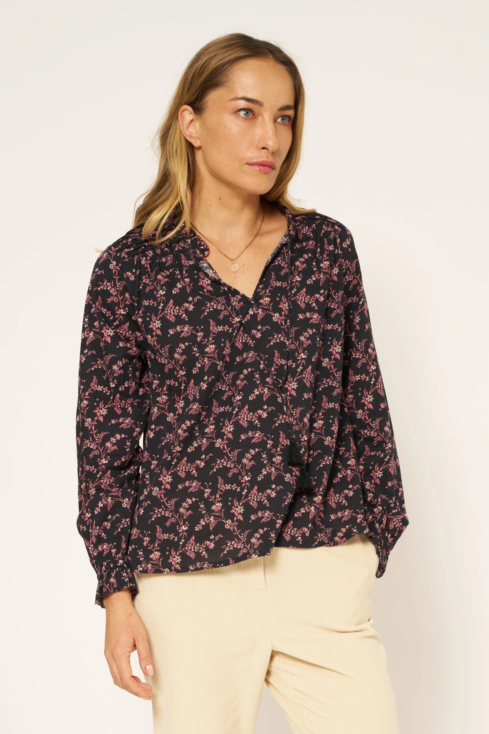 BLOUSE PARVINE - PRINT BOUQUET