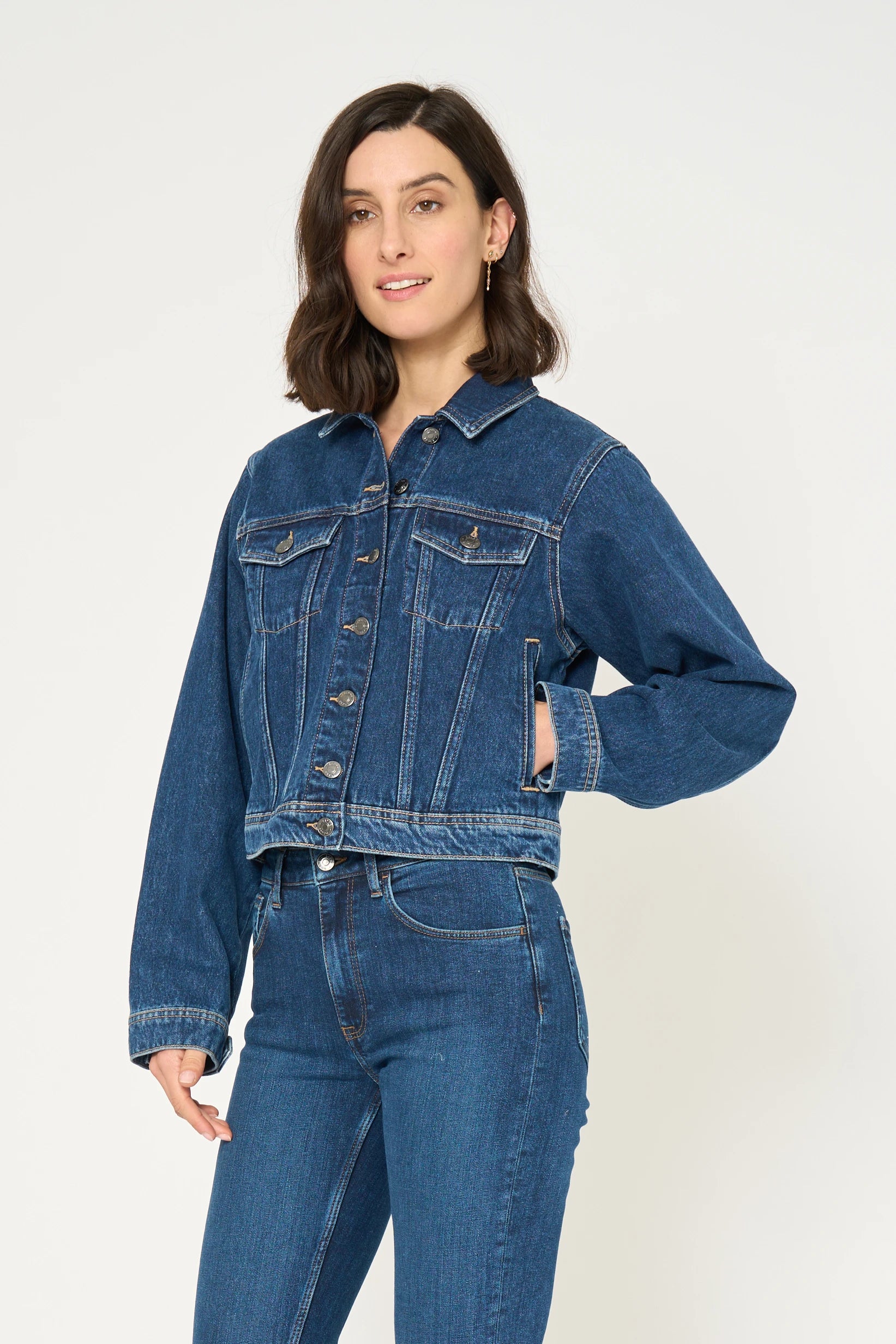 VESTE JANICE - MEDIUM BLEU