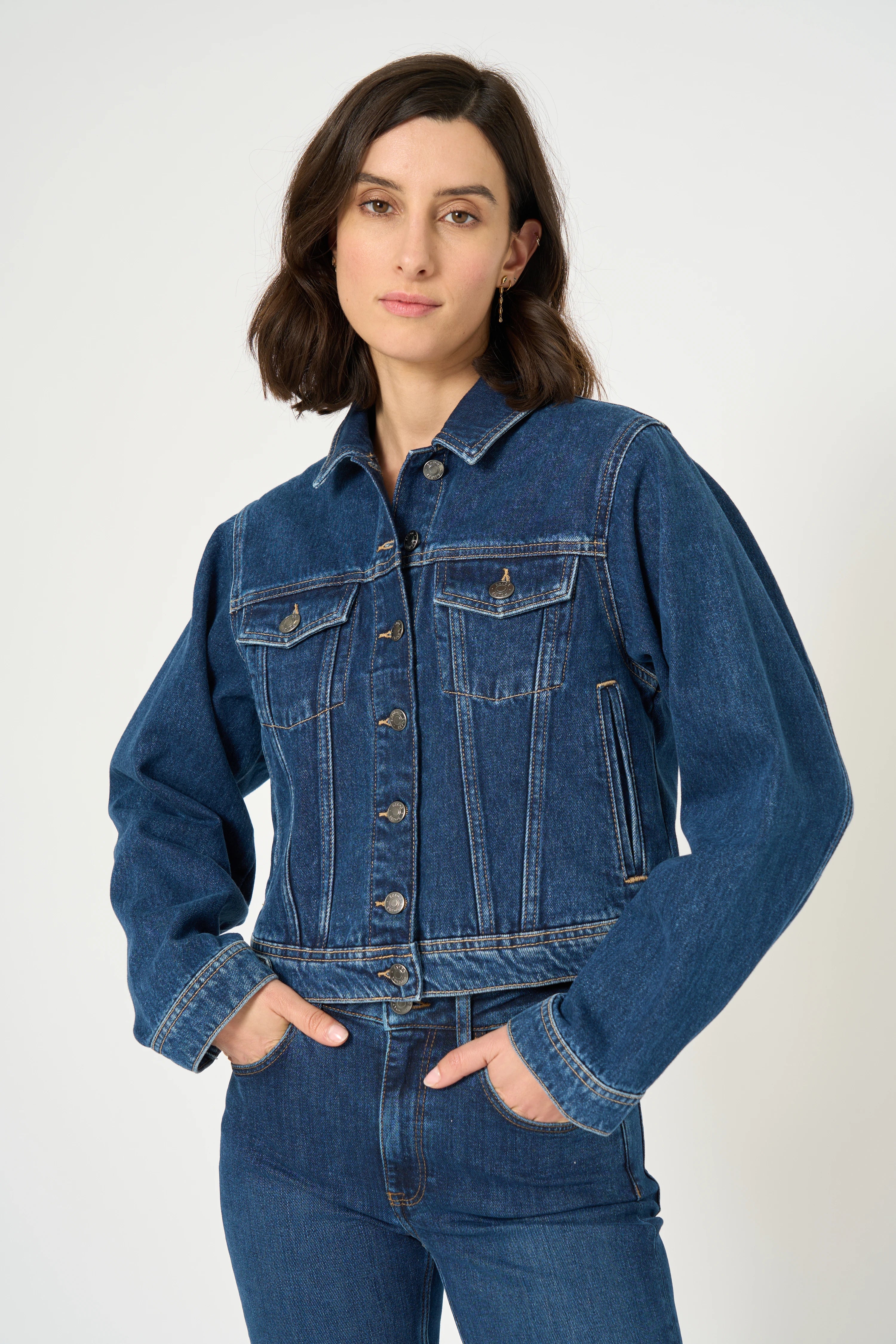 VESTE JANICE - MEDIUM BLEU