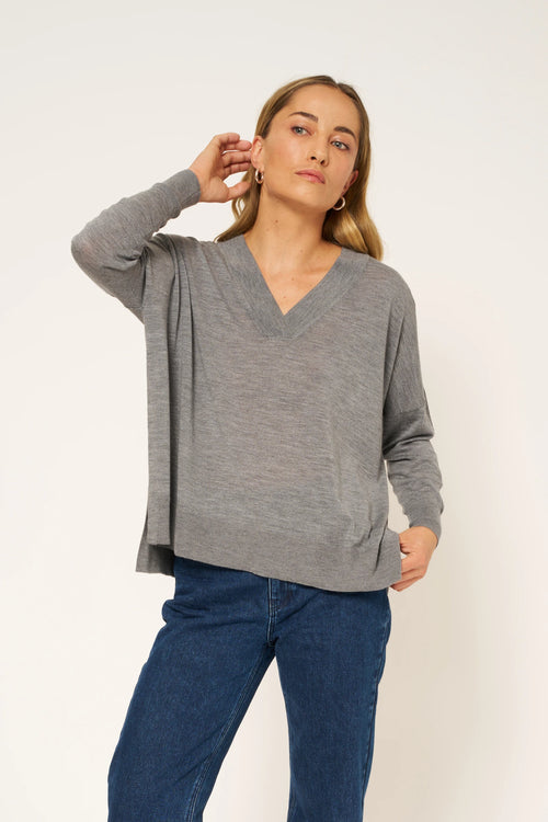 PULL MAKO - GRIS CHINE