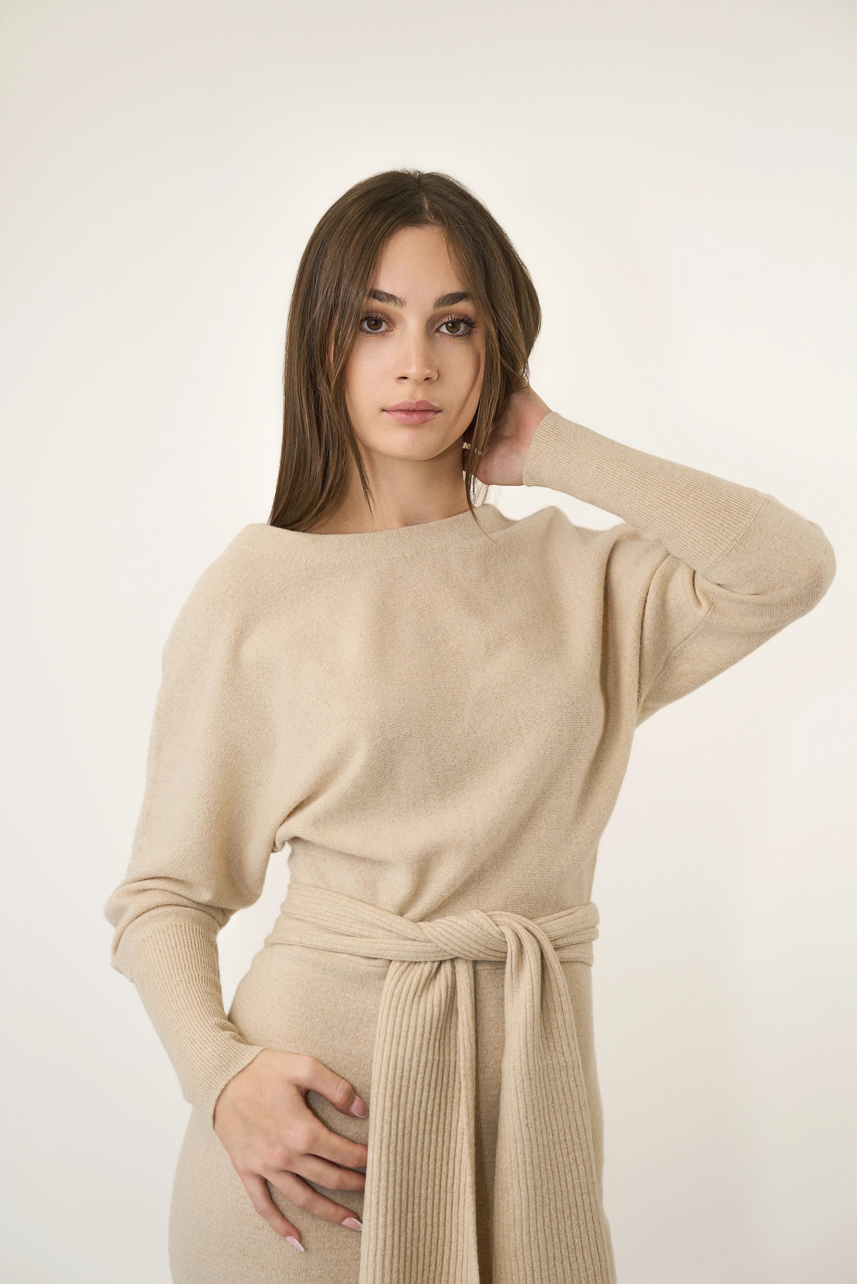 ROBE MUCCIA - BEIGE CHINE