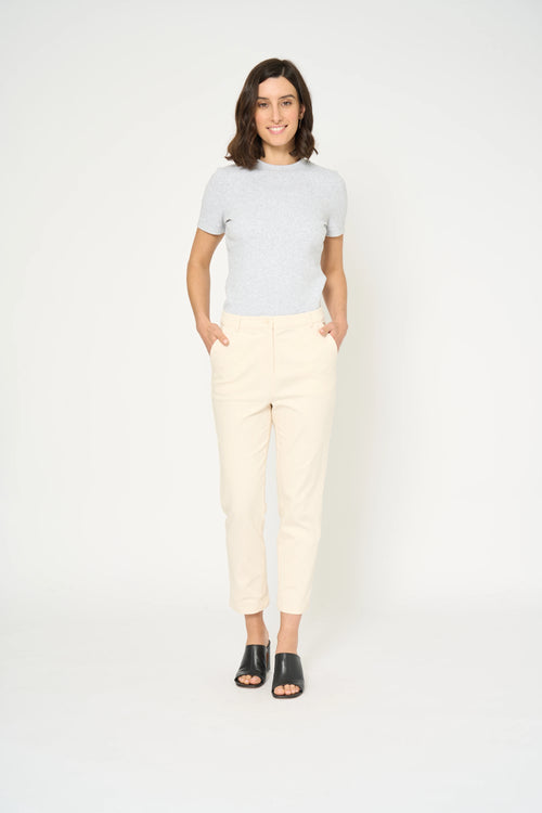 PANTALON ELANOR - BLANC CASSE