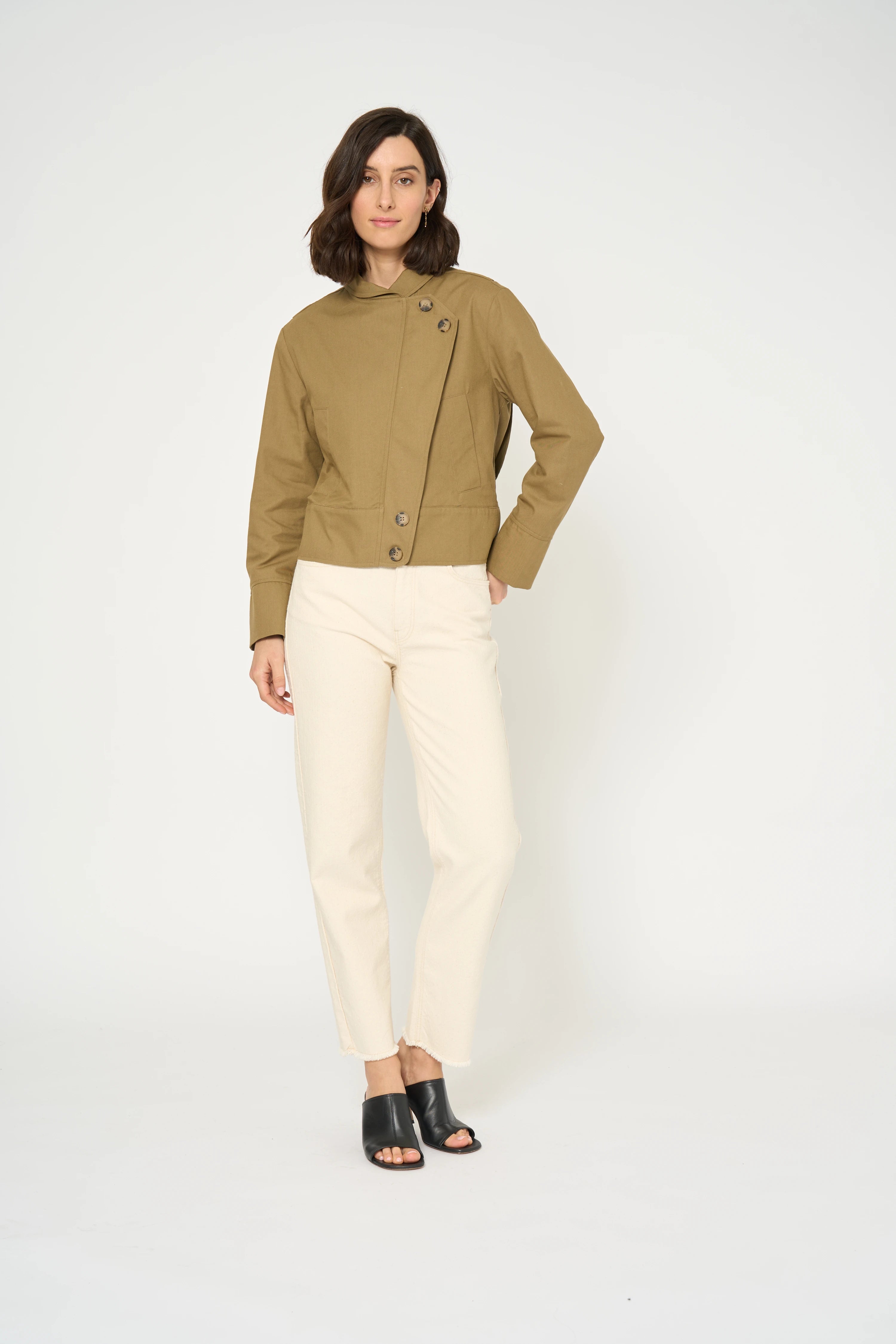 VESTE LAME - KAKI