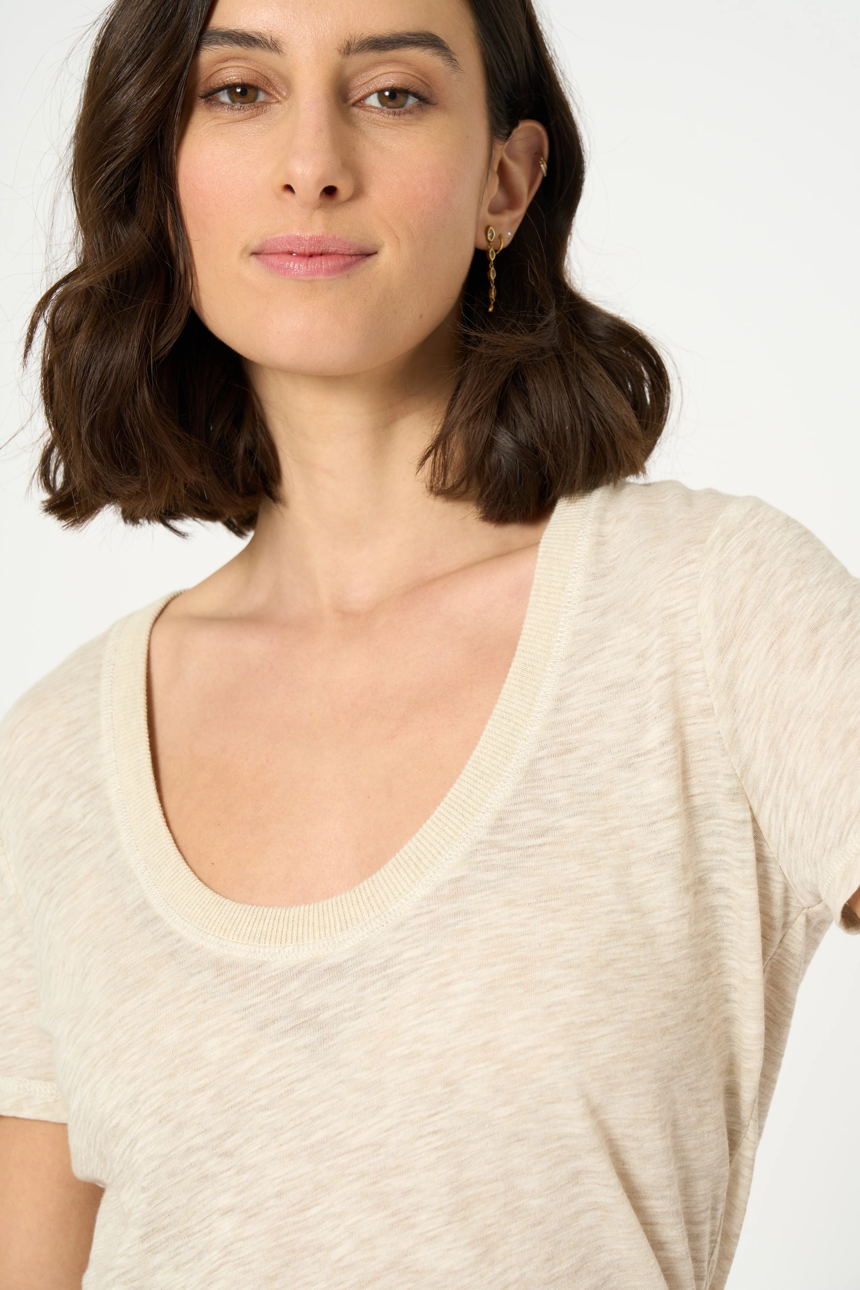 TSHIRT TYA - BEIGE CHINE