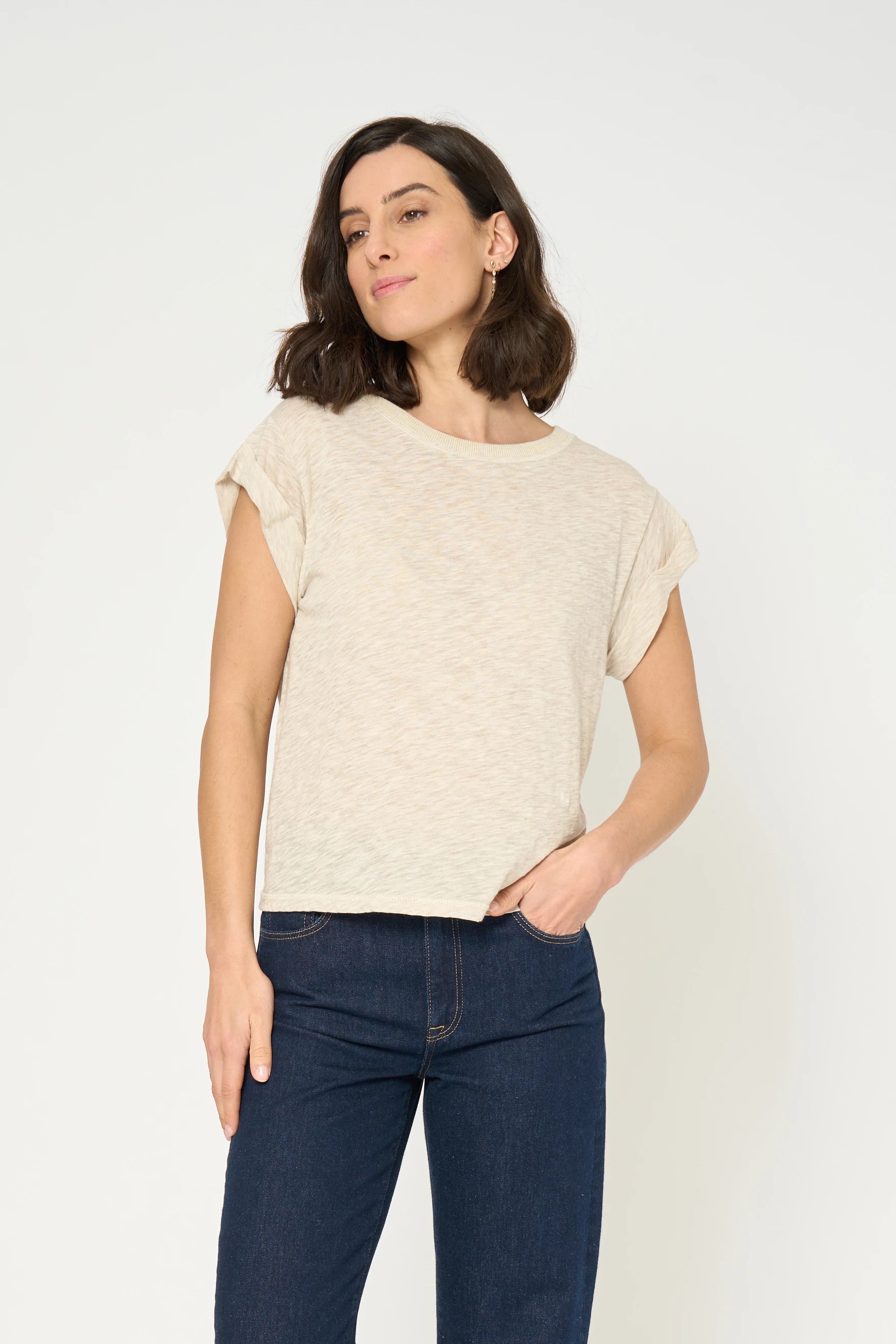 TSHIRT TYLER - BEIGE CHINE