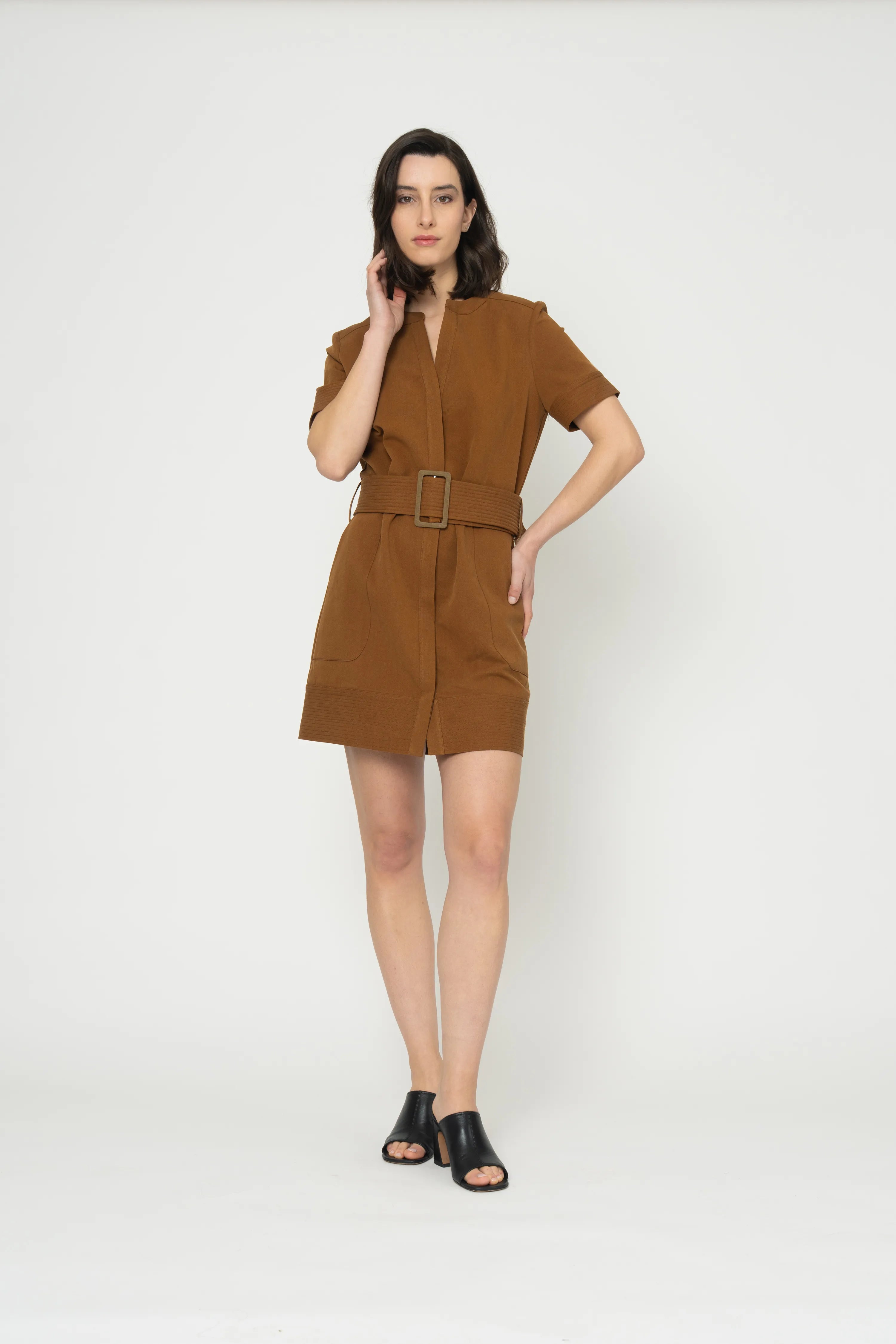 ROBE SADIE - TABAC