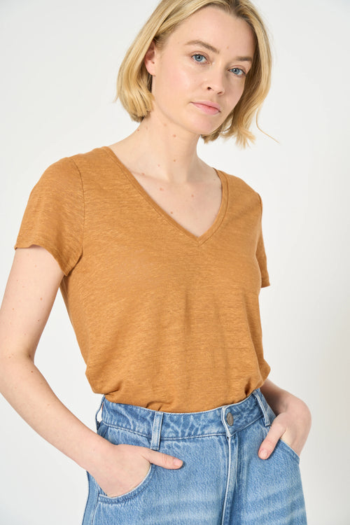 TSHIRT TANISHA - CAMEL