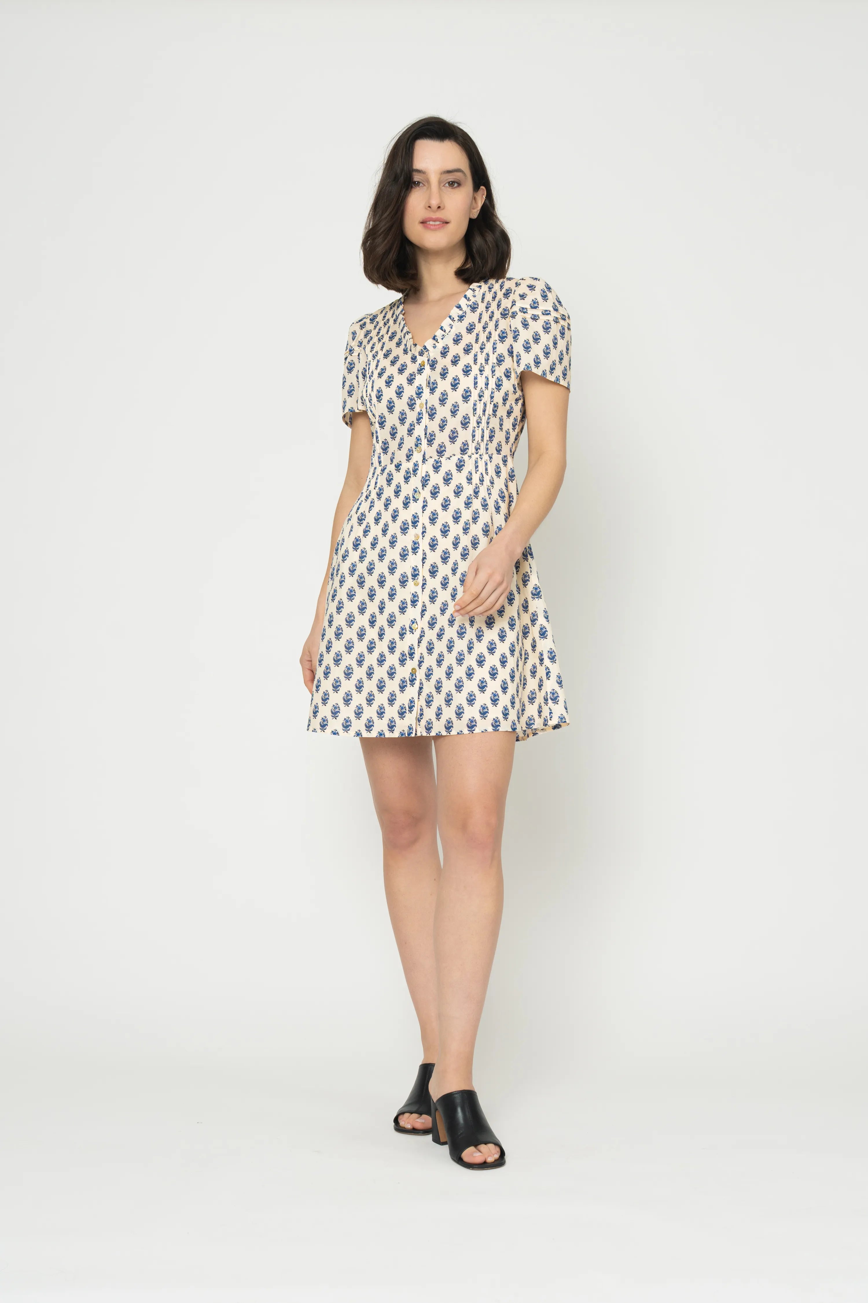 ROBE SOLYNE - PRINT PROVENCE BLUE
