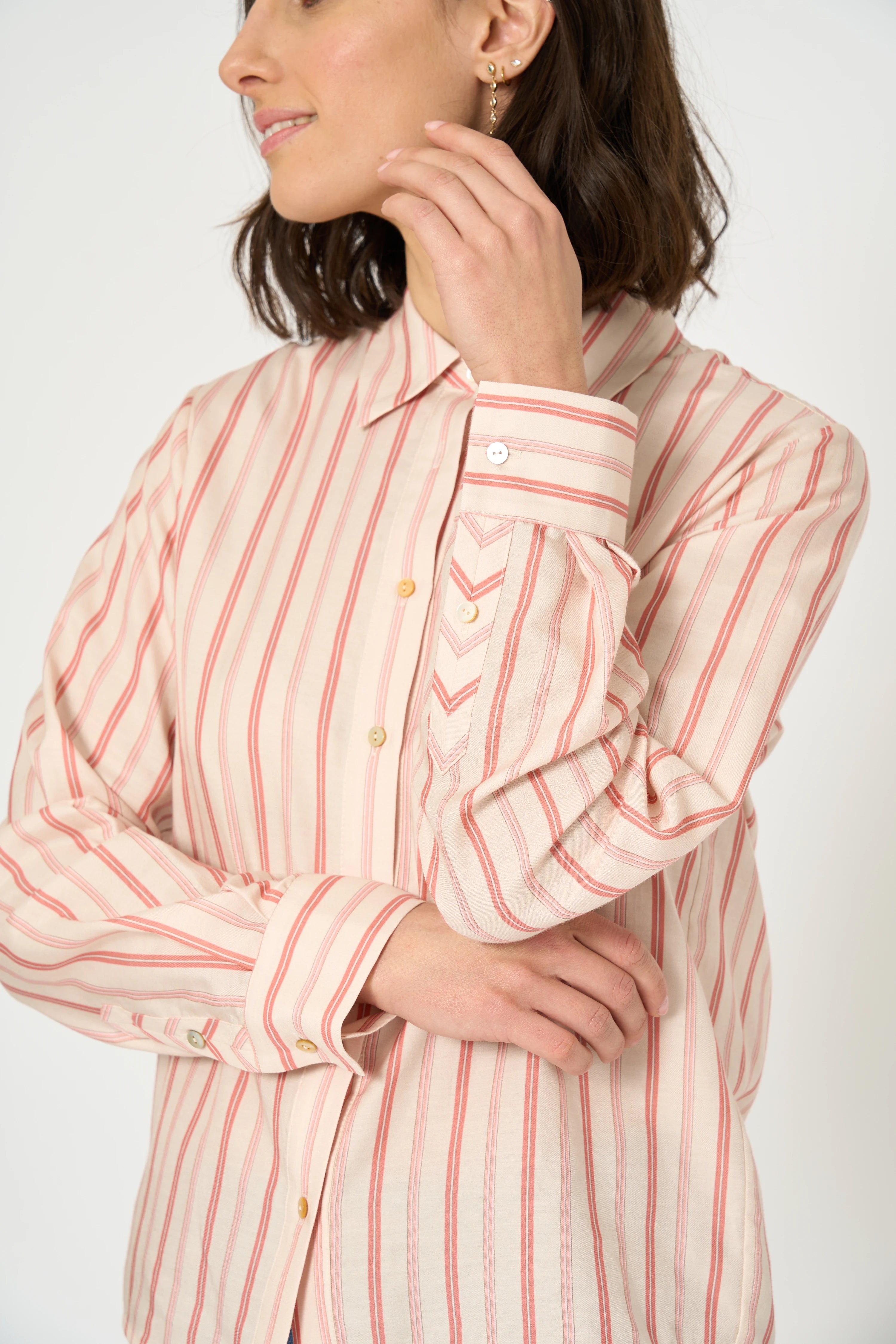 CHEMISE POLI - RED STRIPES