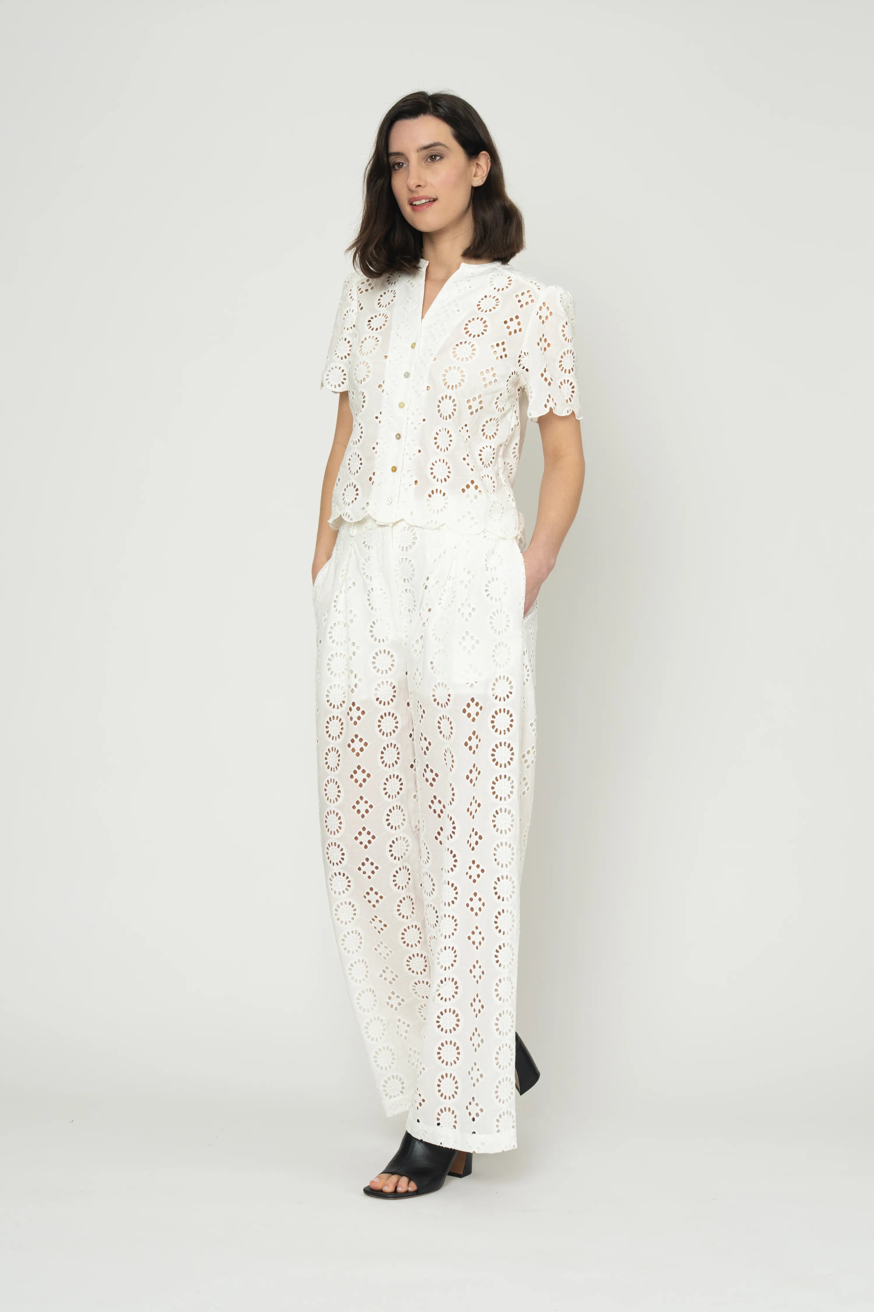 PANTALON BARBARA - BLANC