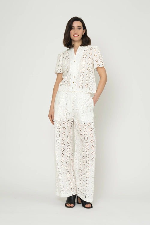 PANTALON BARBARA - BLANC