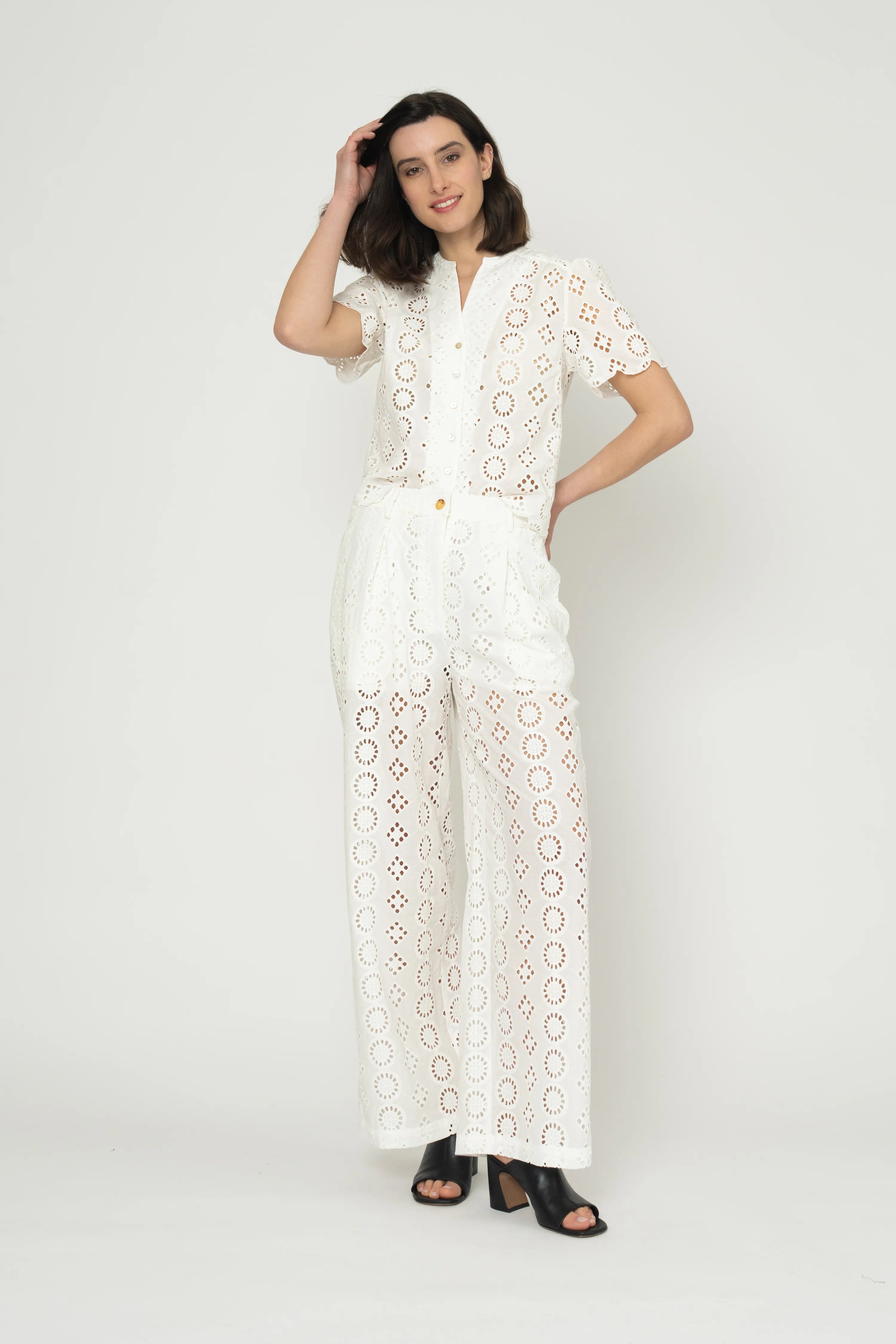 PANTALON BARBARA - BLANC