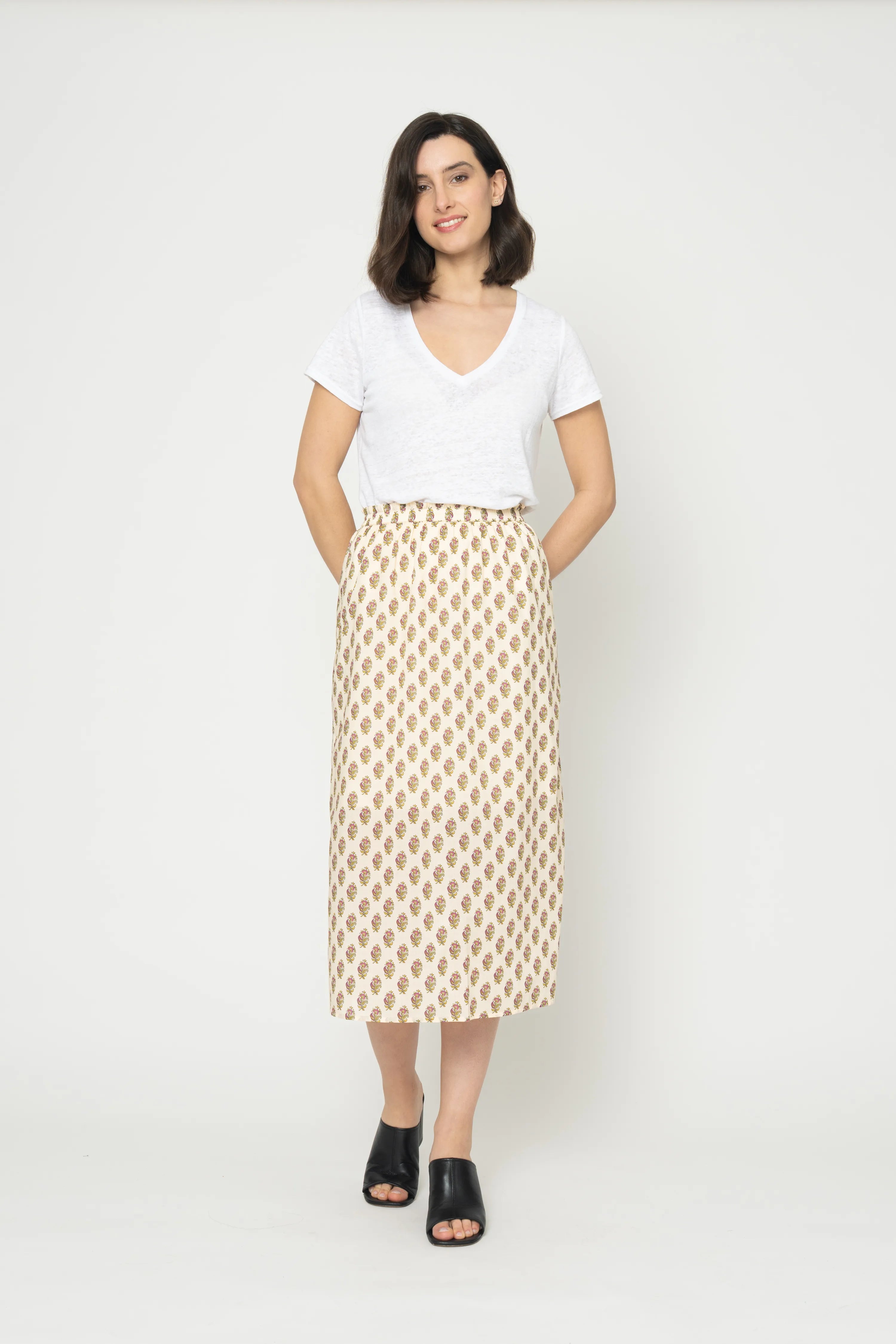 JUPE PAULINETTA - PRINT PROVENCE GOLD