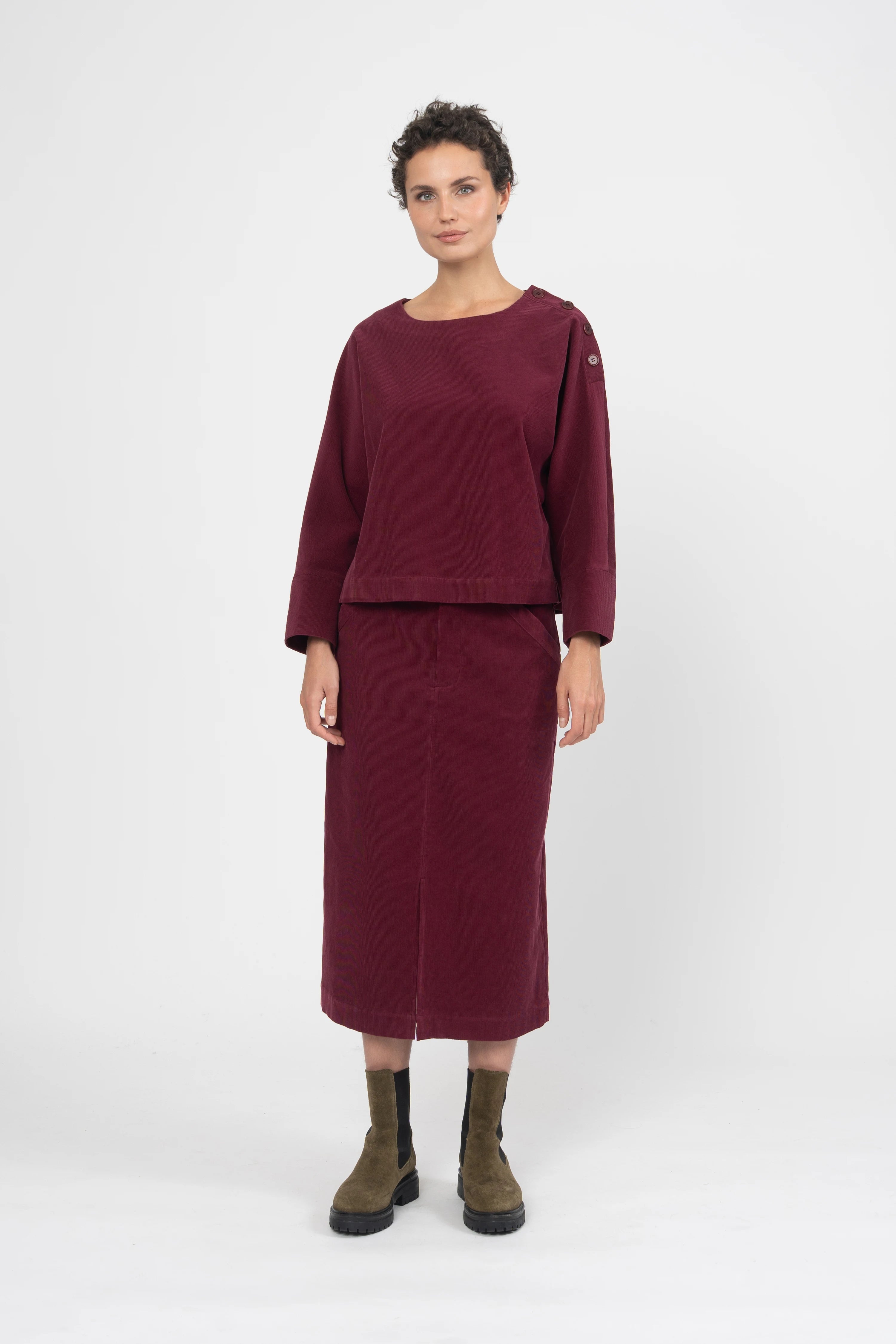 BLOUSE REA - BURGUNDY