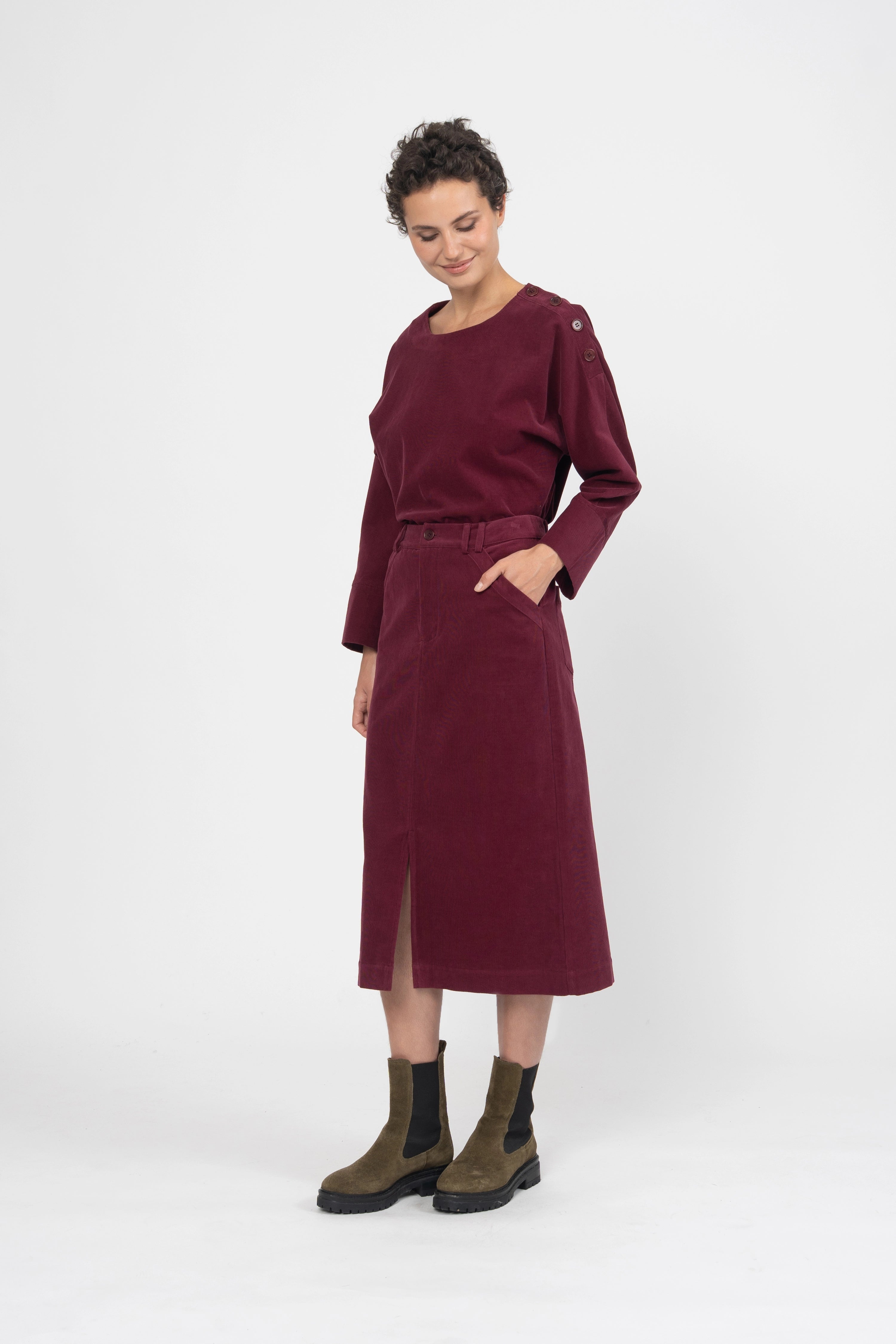 JUPE REGIA - BURGUNDY