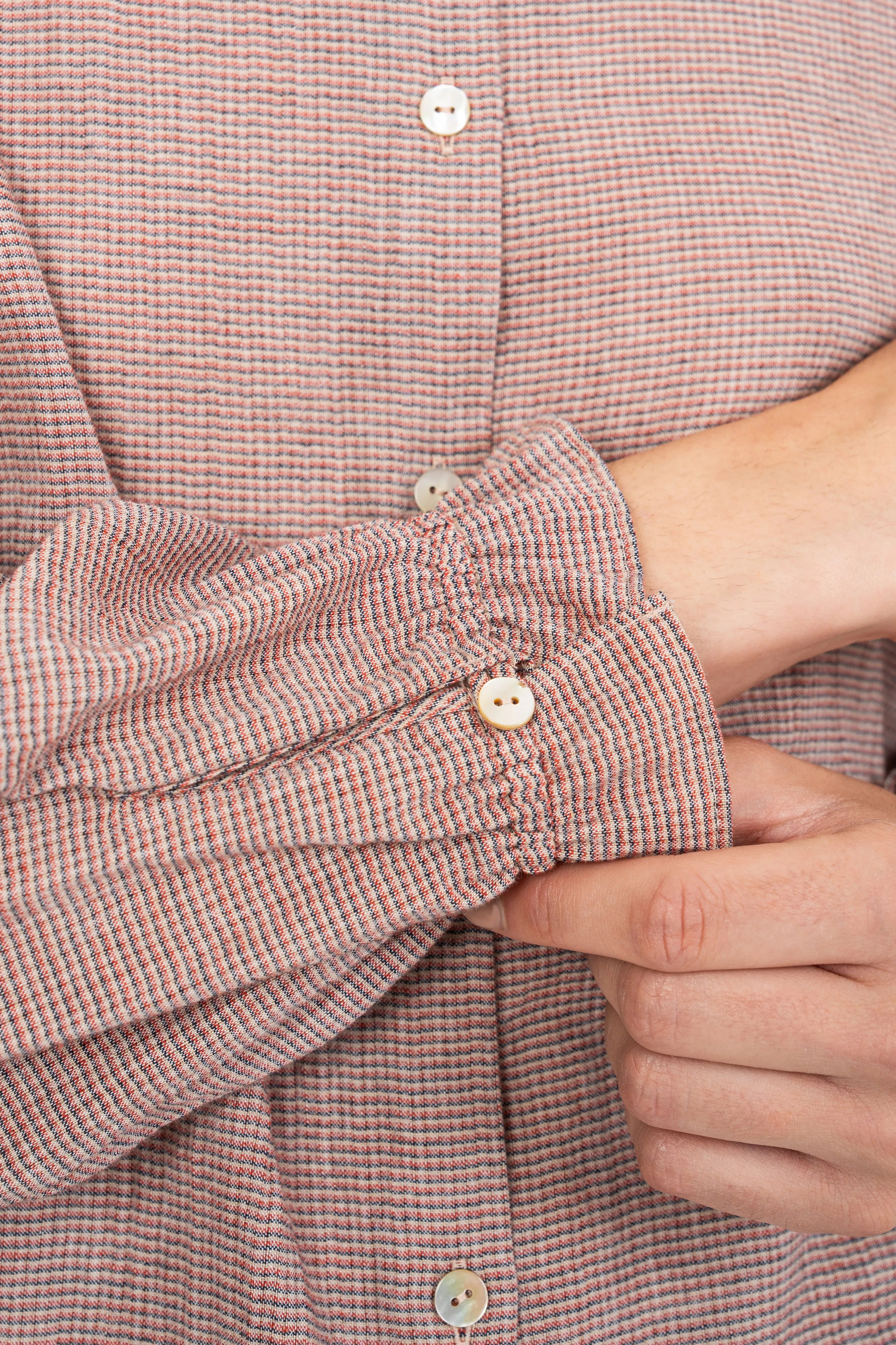 CHEMISE VITALI - BROWN CHECKS
