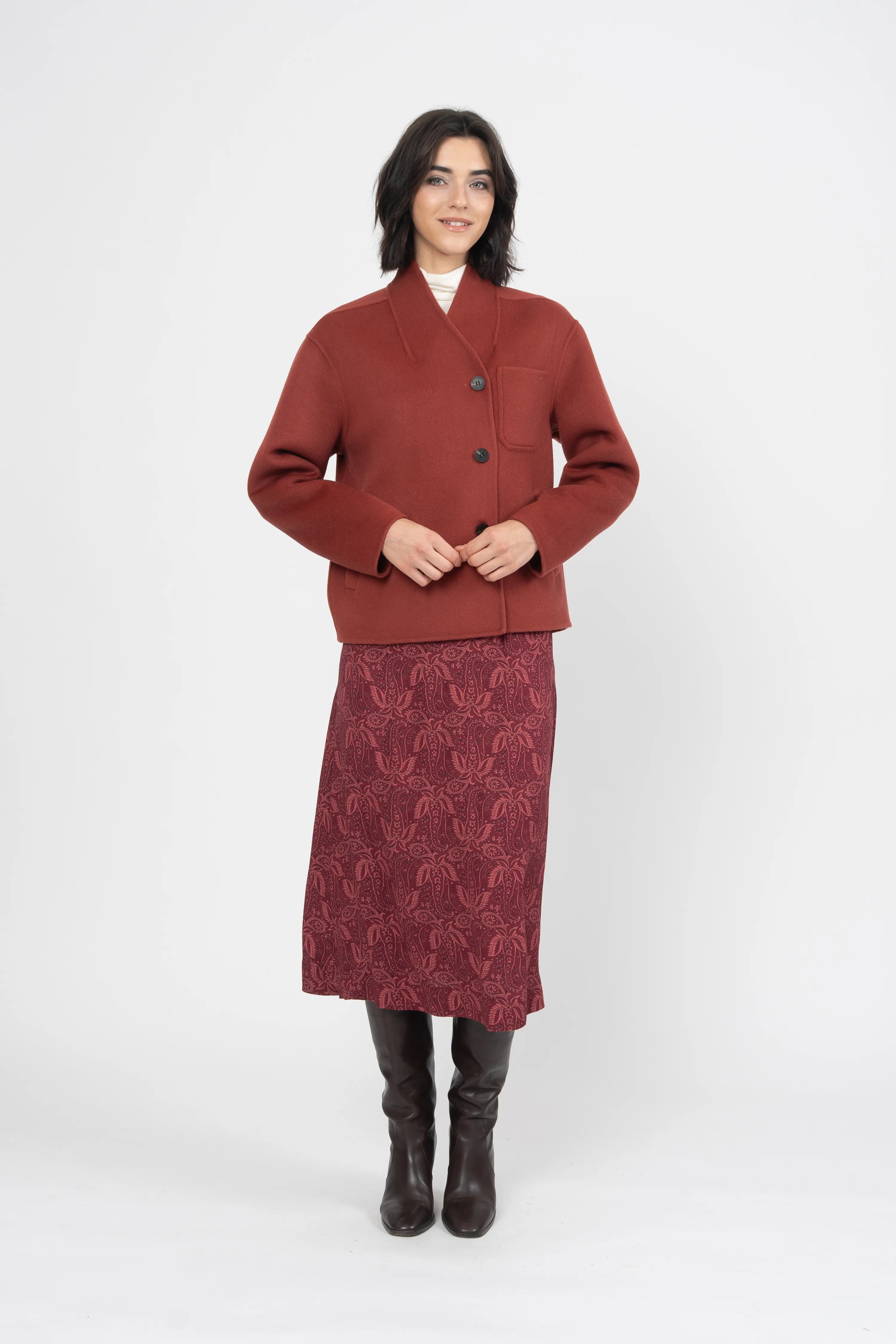 MANTEAU FLORIANE - BRIQUE