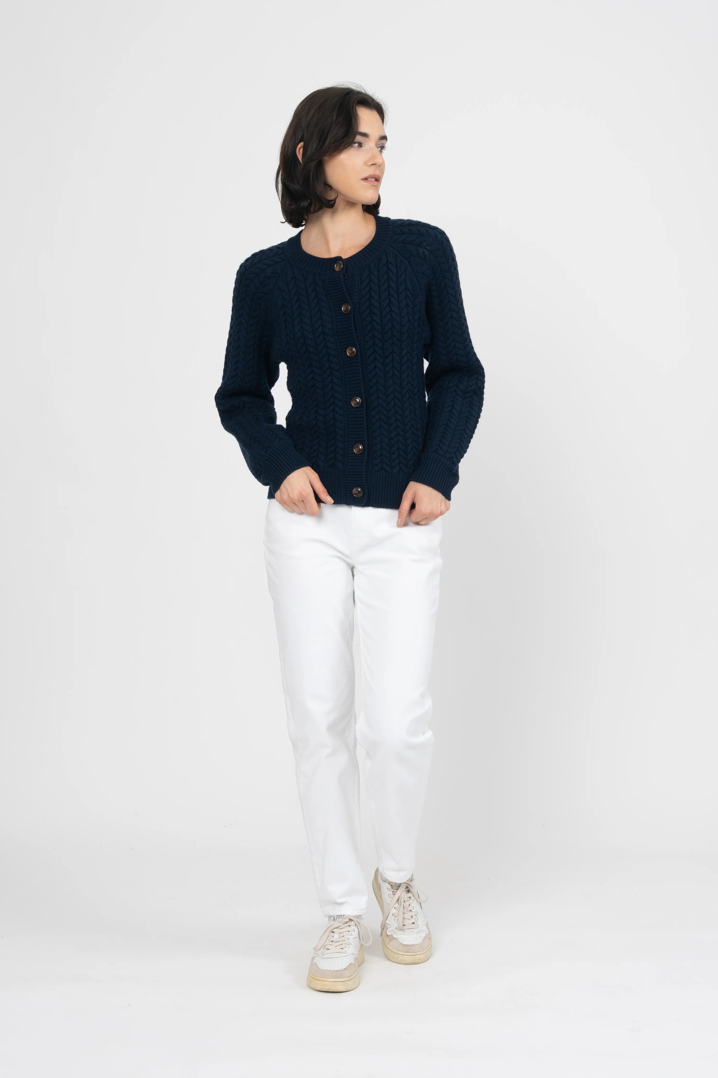 GILET MERINE - NAVY