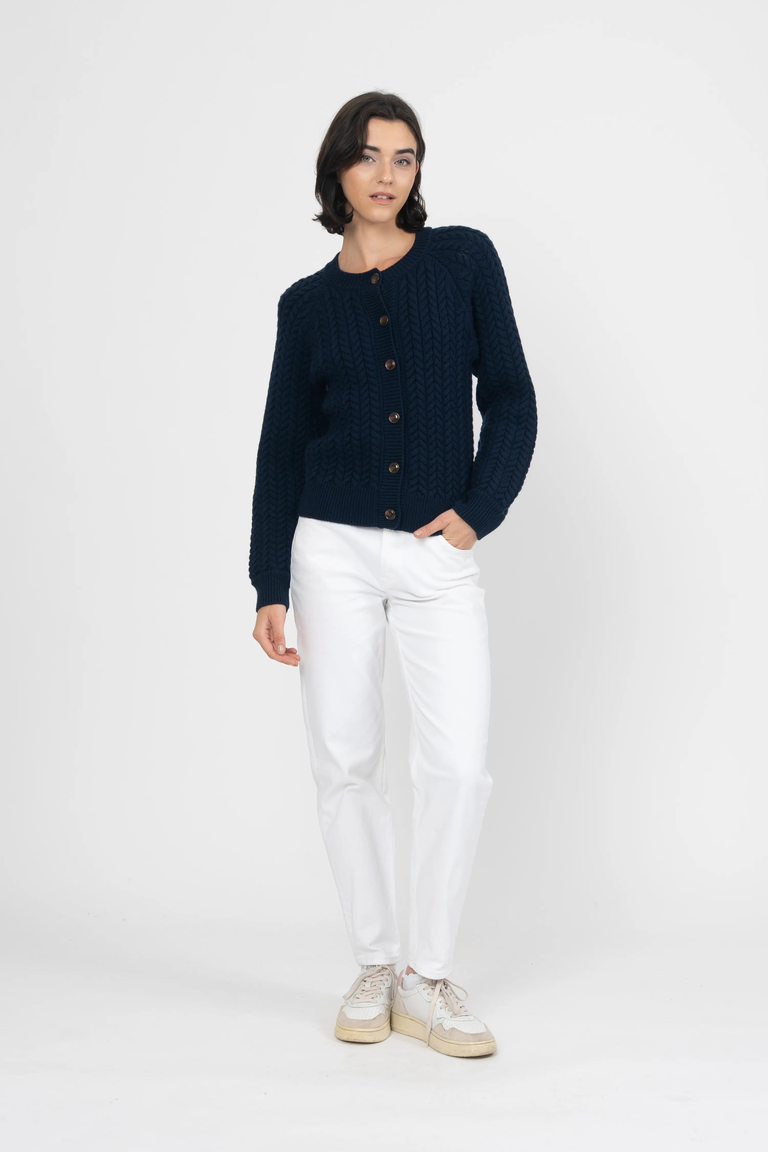 GILET MERINE - NAVY