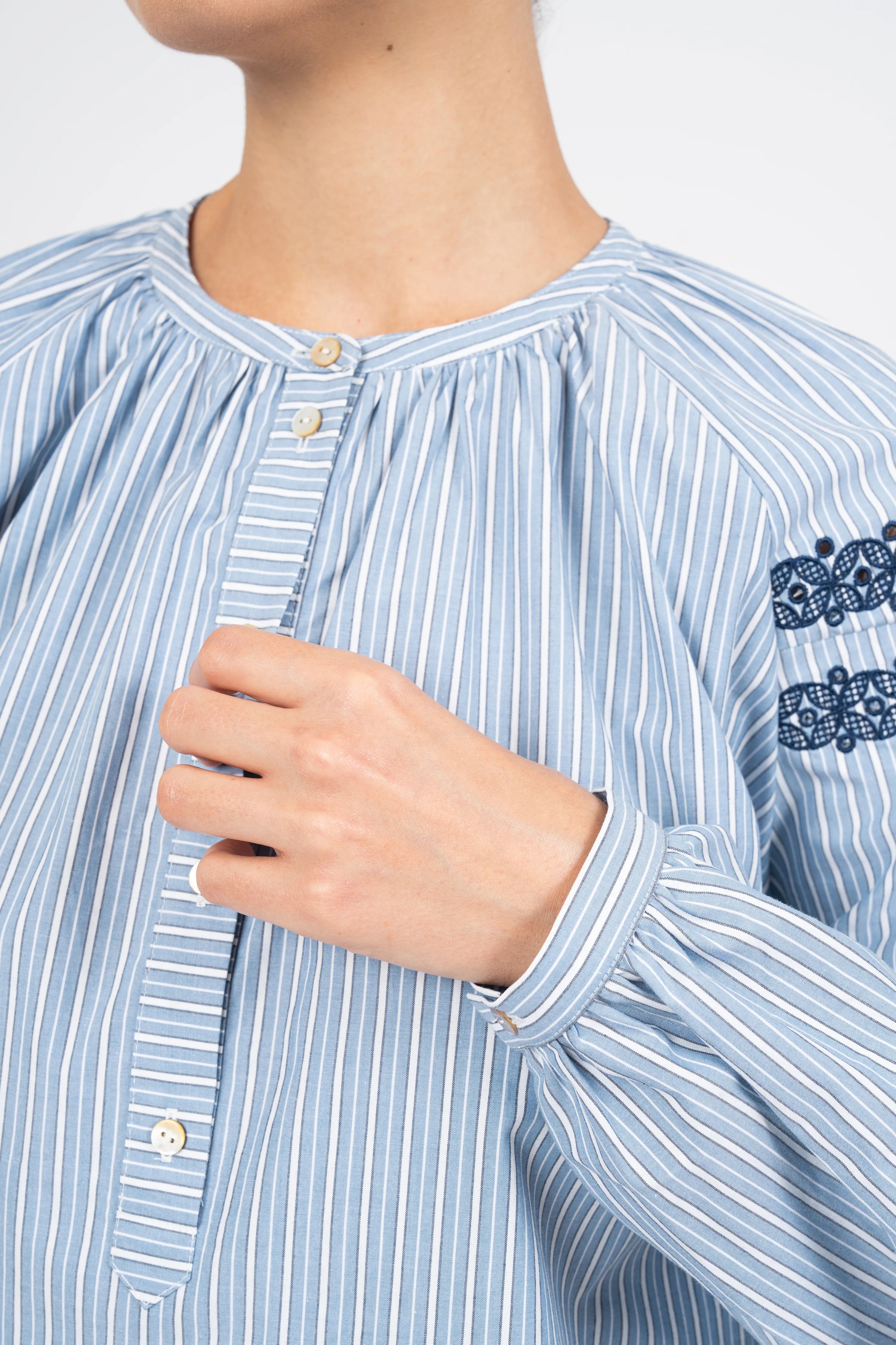 BLOUSE RACHEL - BLUE STRIPES