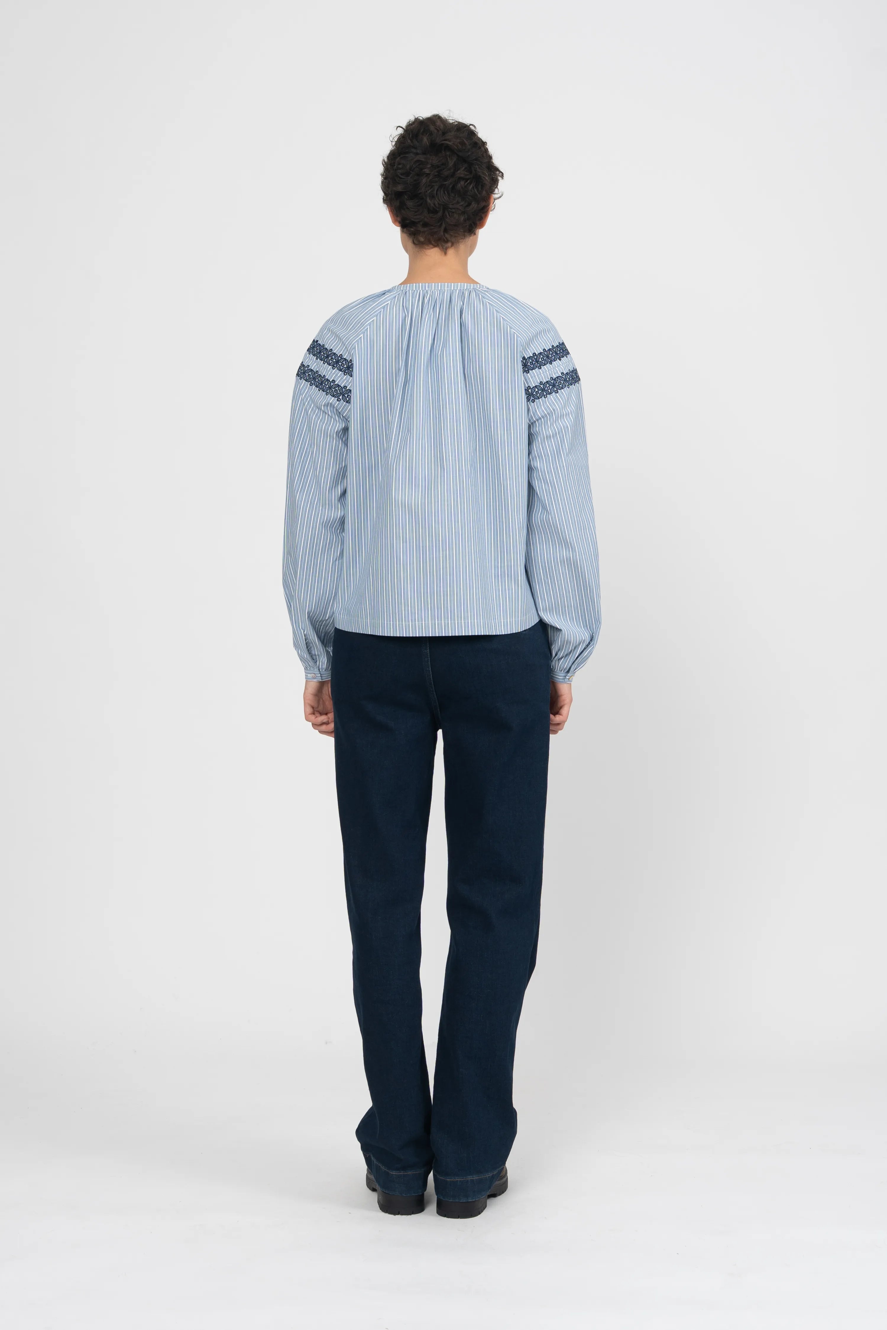 BLOUSE RACHEL - BLUE STRIPES