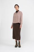 CHEMISE PIPER - BROWN CHECKS