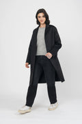 MANTEAU FLORI - NOIR