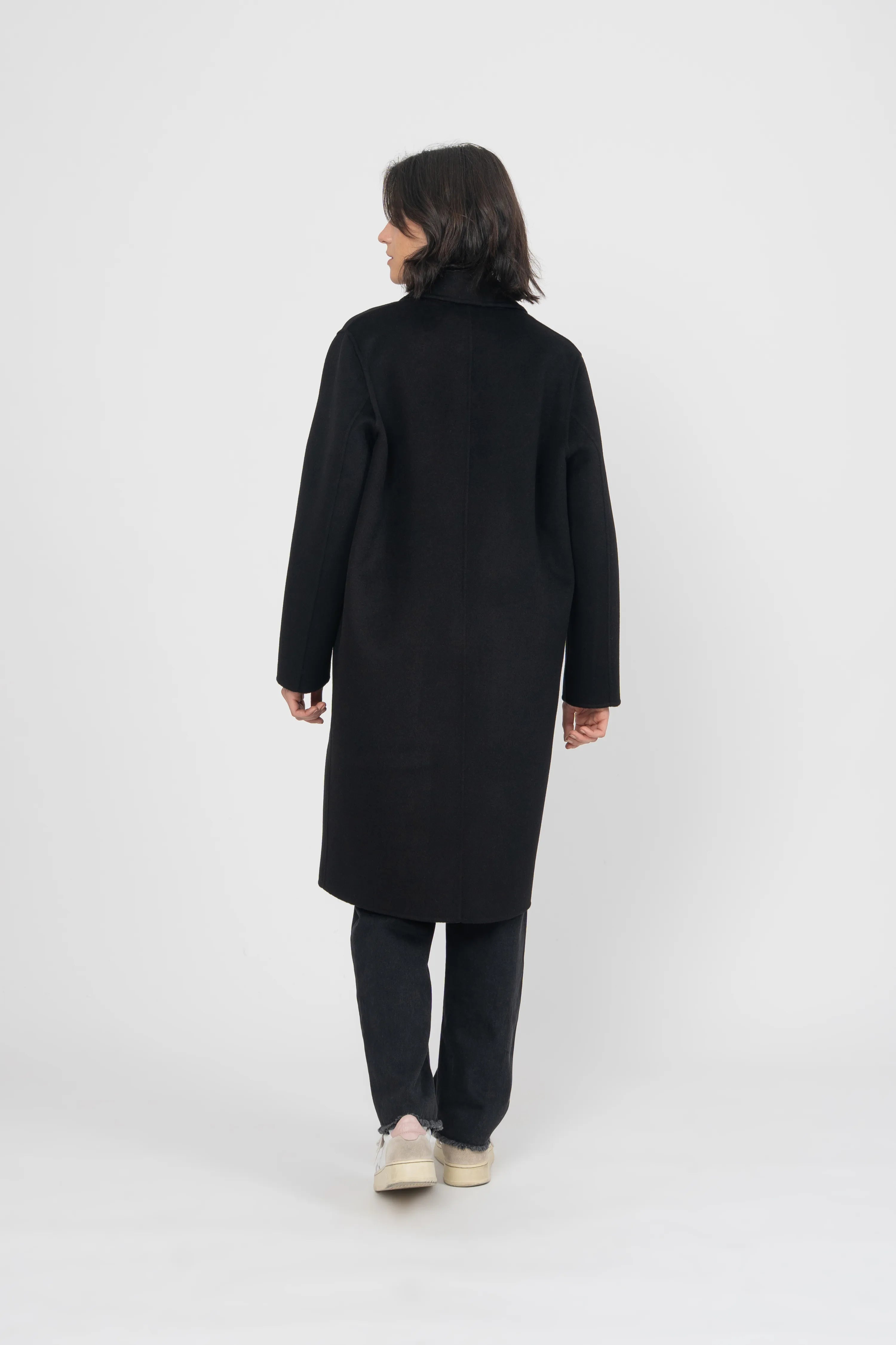 MANTEAU FLORI - NOIR