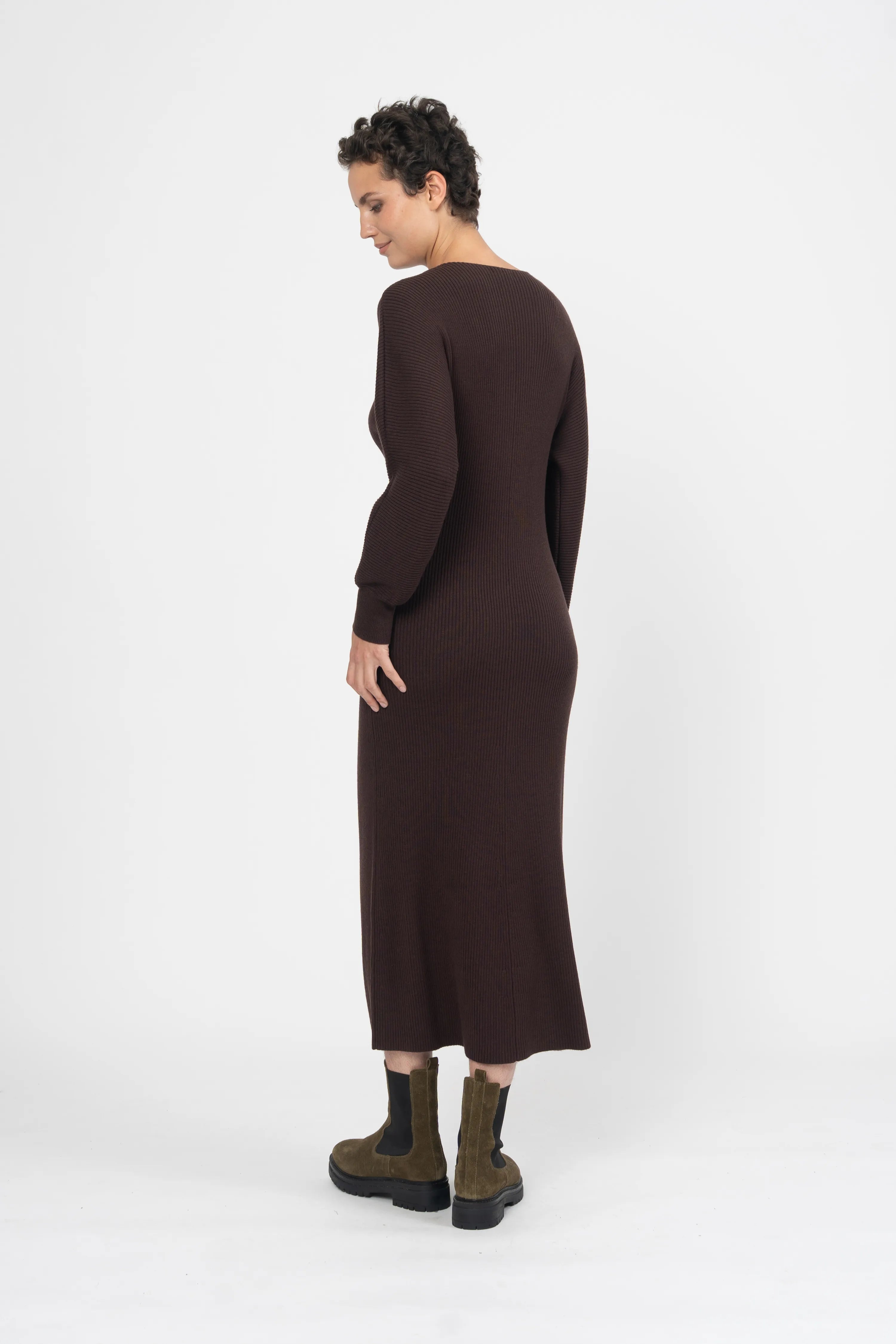 ROBE MARTINA - DARK BROWN