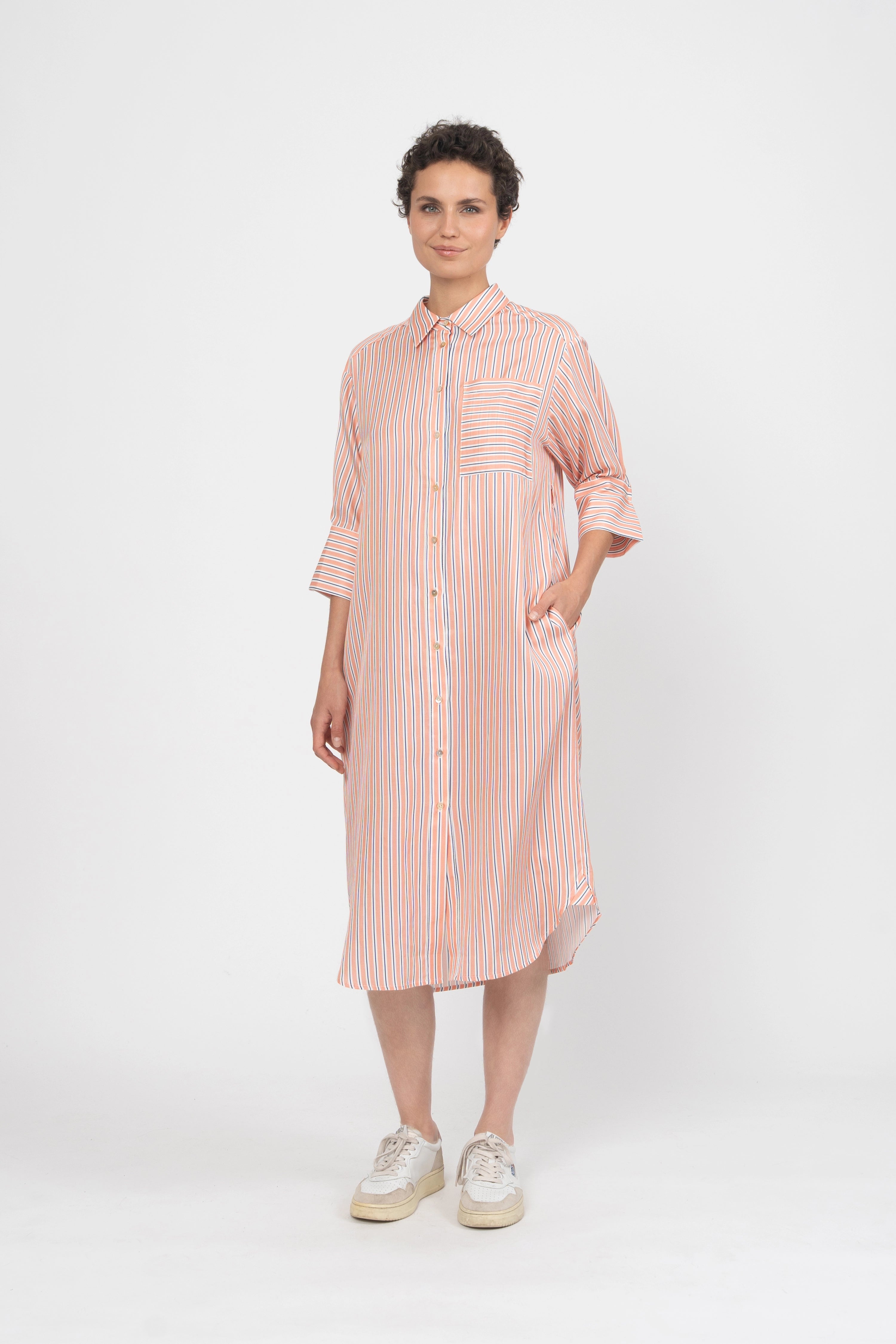 ROBE SOFINA - ORANGE STRIPES