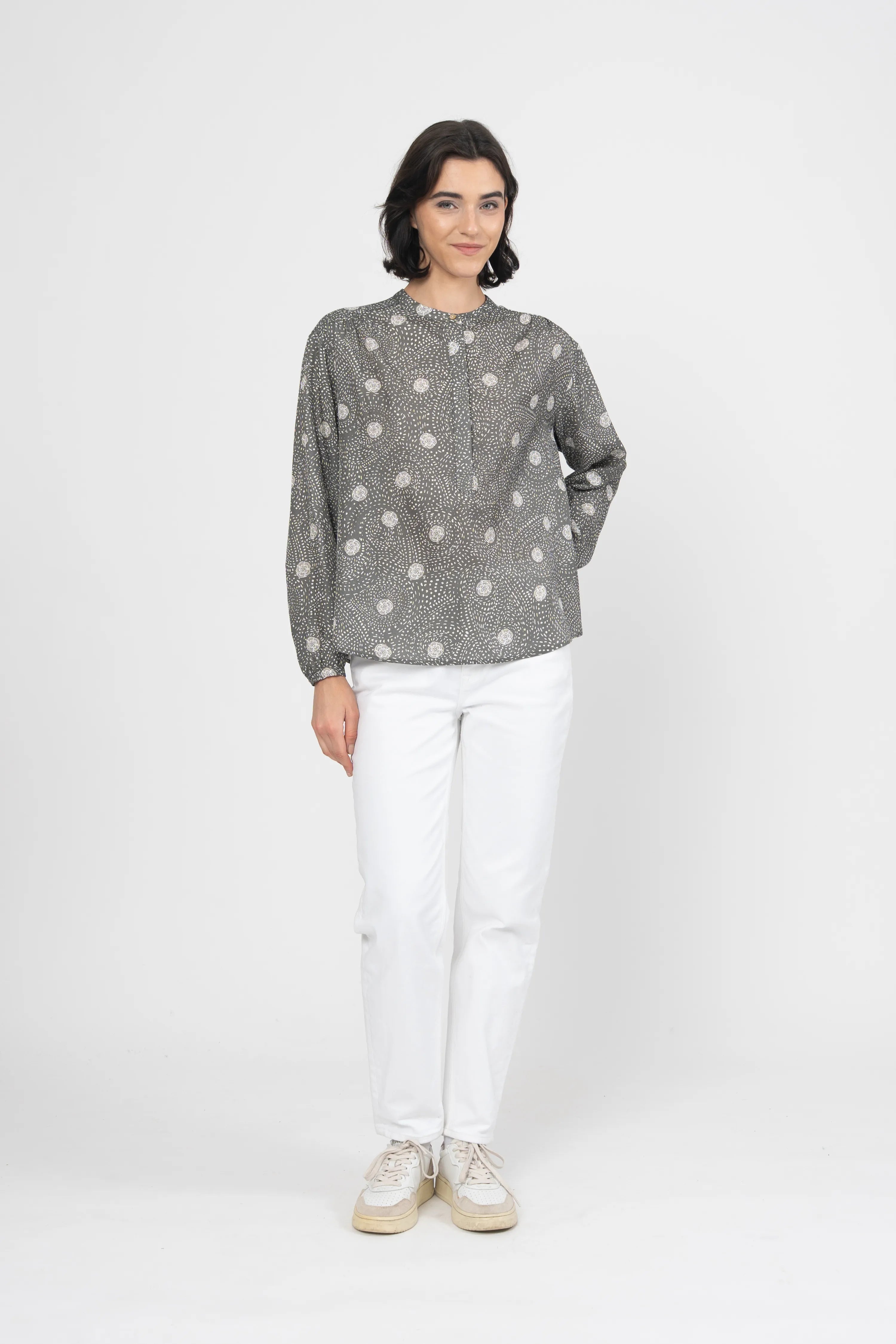 BLOUSE KASPAR - PRINT POINTILLES